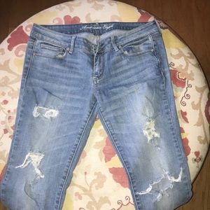 Extra long American eagle ripped jeans